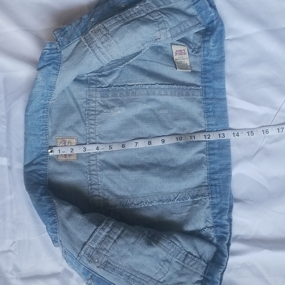 Women's Cropped Denim Jacket size Small - Picture 4 of 9